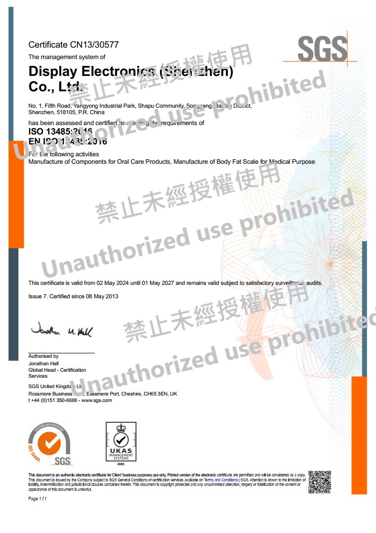 ISO 13485 Certificate